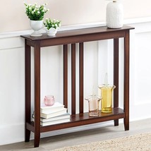 Slim Space Saving Accent Table Wooden Narrow Hallway Entry Sofa Storage ... - £69.93 GBP+