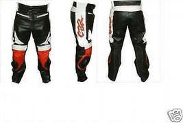 HONDA CBR RACING MOTORCYCLE LEATHER ARMOURED TROUSER MOTORBIKE LEATHER P... - $179.00