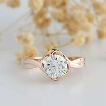 Natural Aquamarine Gemstone Ring,14k Rose Gold Ring,Engagement Ring For Women - £193.57 GBP