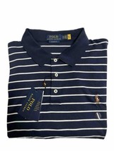 POLO RALPH LAUREN CLASSIC FIT POLO SHIRT NAVY STRIPED NEW 100% AUTHENTIC... - $39.95