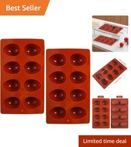 Food-Grade 2Pcs 8-Cavity Egg Shape Silicone Molds - Perfect for Creative... - $32.62