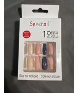 Sevenail 12 Piece Kits Glue Press On Artificial Nail Kit Fashion Plastic... - €3,43 EUR