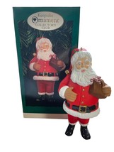 Santa with Toy Bag Candy Christmas Tree Ornament 1996 Keepsake Bob Siedler - £11.31 GBP