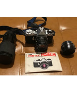 Pentax ME 35mm SLR Camera Kit w/ 50mm &amp; Eikor F=70-210mm Tele Converter ... - $176.39