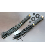 Custom Wings Handlebar Grips Dirt Bike Motorcycle 7/8&quot; 22mm leather tass... - €25,33 EUR