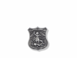 Pewter Shield St. Michael Patron Of Police Pin - £19.57 GBP