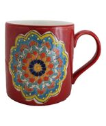 Red Muladhara Root Chakra Zen Flower Of Life Mandala Circle Ceramic Mug Cup - $328.35 MXN