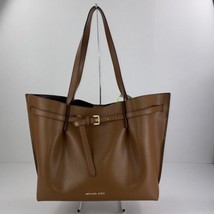 Michael Kors Emilia Large Tote Bag East West  Brown Pebbled Leather B2M - $138.59