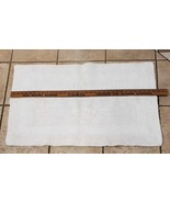 Throw Bath Pet Rug Shag Cotton Off White 33.5 by 22 Gently Used Vtg FREE... - £18.66 GBP