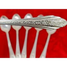 6 Pc Tsp Rogers Oneida Modern Rose Pattern Silverplate FLATWARE TeaSpoons - $24.98