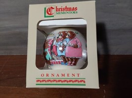 Sears Bear Family Glass Christmas Mementoes Ornament Bulb Original Box Vintage - £17.32 GBP