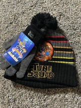 Space Jam A New Legacy Tune Squad 2PC Youth Kids Beanie Winter Hat &amp; Glove Set - £9.55 GBP