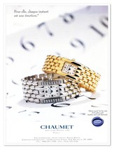 Chaumet Jewelry Khesis Watch Vintage 1997 Full-Page Magazine Advertisement - $9.70