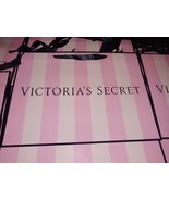 Victoria&#39;s Secret MEDIUM Glossy Paper Shopping Gift Bags - Pink Stripe 3pk  - $14.07+