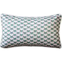Costa Rica Robin's Egg Butterfly Tiny Scale Print Throw Pillow12x20, with Polyfi - $39.95