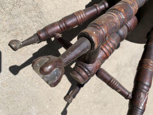 Antique 19thC A.Merriam Piano Legno Girevole Sgabello Sedile Bench Sfera Claw Item image 8