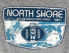 North Shore Polynesian Cultural Center Long Sleeve Gray T-Shirt Size Small Tiki - £13.41 GBP