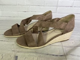Life stride Womens Siesta Fabric Wedge Espadrille Sandals Size 9 WIDE Mu... - $31.19