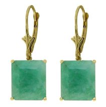 Galaxy Gold GG 14k Rose Gold Leverback Earrings with Emeralds - £780.32 GBP