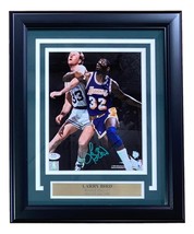 Larry Bird Signed Framed 8x10 Boston Celtics Photo vs Magic Johnson PSA ITP - £155.03 GBP