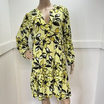 Anthropologie Maeve Dress Large Petite Yellow Floral Amber Tiered Tunic NEW - £55.94 GBP