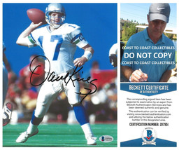 Dave Krieg signed Seattle Seahawks football 8x10 photo Beckett COA proof... - $108.89