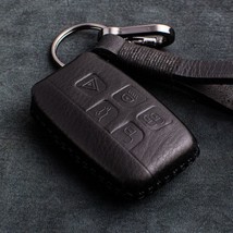1 PCS Leather Key Case  Car Key Bag Fob For   Range  Evoque Discovery 4 5 Button - £86.71 GBP