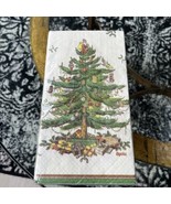 16 Ct Spode Christmas Tree Paper Guest Towels Dinner Napkins CR Gibson 3... - $12.61