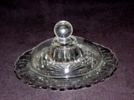 Anchor Hocking Round Cover Domed Butter Cheese Dish Clear Vintage - £15.56 GBP