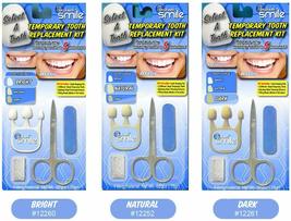 Instant Smile Select A Tooth Temporary Tooth Replacement Kit - 3 Pack Combo - Li - £9.55 GBP