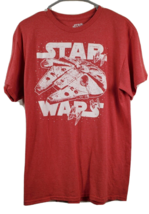 Star Wars Millennium Falcon Graphic T Shirt Mens Size Medium Red Short Sleeve - £10.78 GBP