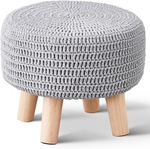 Wimarsbon Small Ottomans, 100% Hand Knitted Pouf Ottoman, Round Footrest... - $49.95