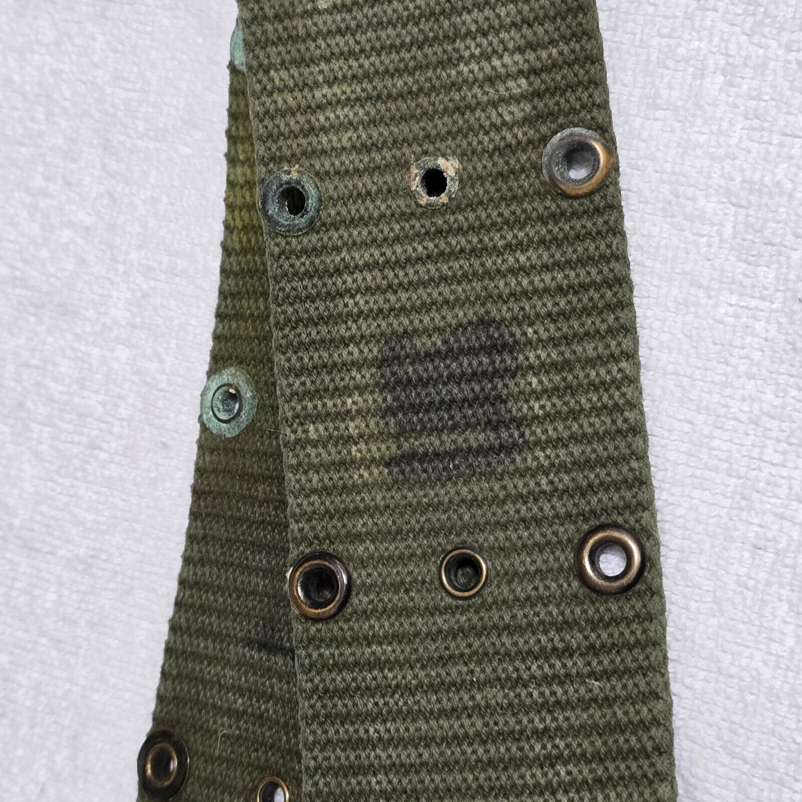 Original US Vietnam Issue M-1956 Vertical Weave LBE OD Web Belt LARGE Size 56" Item image 8