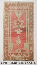 4x7 Faded Vintage Turkish Rug, Oushak Handmade Wool Rug, 4x7 Area Rug, Faded Rug - £259.33 GBP