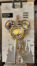 Disney Parks April Faux Crystal Birthstone Keychain NEW image 4