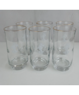 Vintage Set of 6 Houze Art Tumblers glasses w 22 K Gold Rims - Lady Port... - $23.27