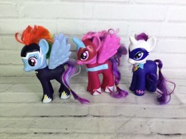 My Little Pony MLP Power Ponies Rarity Rainbow Dash Twilight Sparkle Figures Lot - £21.83 GBP