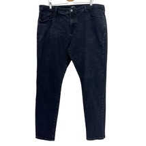 Fashion Nova Mens jeans 42 black straight basic pants  - £13.20 GBP