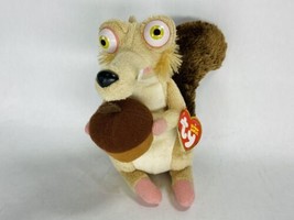 Ty Beanie Baby SCRAT Ice Age Movie with Tags Prehistoric Squirrel &amp; Acorn - £23.97 GBP
