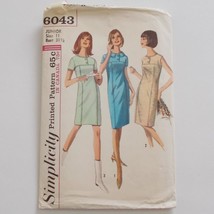 Simplicity 6043 Pattern Mod Dress Junior Size 11 Bust 31 1/2 Vintage 60s - $22.74