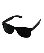 Super Dark Black Lens Round Sunglasses Uv Protection Spring Hinge Soft M... - £28.74 GBP