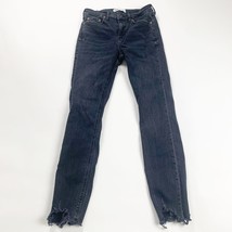 Zara Womens Skinny Jeans Pearl Black USA 4 Denim Distressed Mid Rise Poc... - $15.03