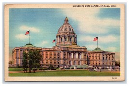 Minnesota State Capitol Building St Paul MN UNP Linen Postcard N24 - £2.33 GBP