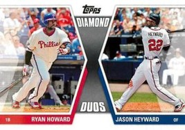 2011 Topps Diamond Duos Series 1 #DD-HH Ryan Howard/Jason Heyward NM-MT - £1.51 GBP