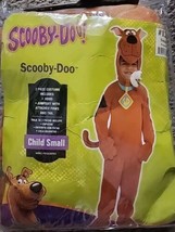 Scooby-Doo Child Small 4-6 Costume 2pc Hood Jumpsuit Attached Paws &amp; Tail - £30.09 GBP