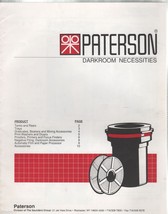 Patterson Darkroom Necessities Catalog with Description 1995 - $4.00