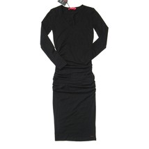 NWT n: PHILANTHROPY Lotus Ruched Sheath in Black Cat Stretch Jersey Dres... - $42.00