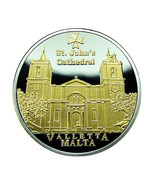 Malta Medal St John&#39;s Cathedral Valletta 34mm Gold Plated 04160 - $40.49