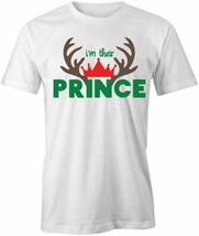I&#39;m Their Prince Reindeer T Shirt Tee Short-Sleeved Cotton Clothing S1WCA571 - £16.27 GBP+