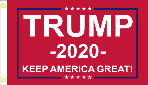 Primary image for TRUMP 2020 HUGE FLAG 4x6 ft 100% KEEP AMERICA GREAT KAG ROUGH TEX 150D NYLON